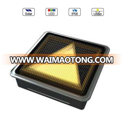 Solar Powered(Charging) outdoor ground LED brick light MS-2400(Stainless Steel Housing Waterproof IP68)