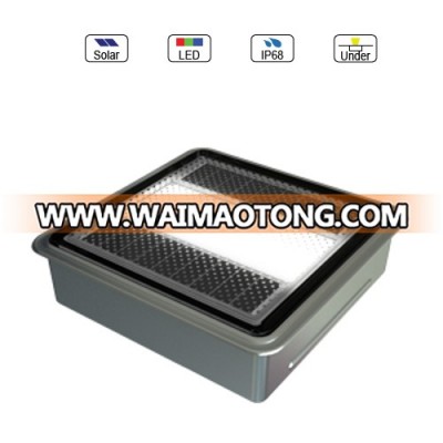 Solar Powered(Charging) outdoor ground LED brick light MS-2500(Stainless Steel Housing Waterproof IP68)