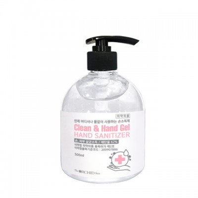 Korean FDA Approved The Orchid Pump Dispenser Type Hand Gel Sanitizer 500ml Including Ethanol 62% for Adults & Kids